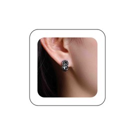 Dervivea Boho Crystal Rhinestone Earrings Black Crystal Stud Earrings Sprakly CZ Crystal Earrings Rhinestone Bridal Earrings Crystal Square Stud Earrings Crystal Square Stud Earrings Jewellery, Zinc,