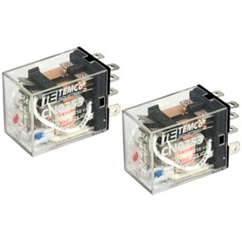 2X TEMCo Industrial Ice Cube Plug-in Relay General Purpose 240 VAC 10A Contact 8 Pin (LY2 Format)