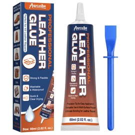 Aarovibe Leather Glue, 60ml Strong & Flexible Leather Adhesive – Waterproof, Quick-Dry & Clear Repair Glue for Shoes, Jackets, Handbags, Sofas, Car Seats & More – Long-Lasting Bond for Durable Fixes