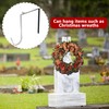 2 Pcs Christmas Headstone Wreath Hanger- Fit 6"-11" Adjustable Cemetery