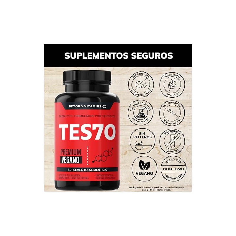 TES7O | HOMBRES | 10 ingredientes | Maca negra, Fenogreco,