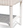 Modern 34" Wicker Coffee Table with Gray HIPS Top -