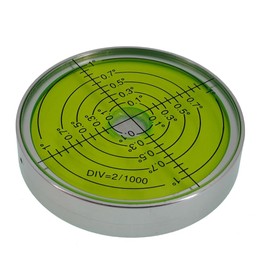 6'/2mm Point high Precision Universal Level Bubble Metal Bubble Water Leveler Cross Gauge Small Household (Silver Green Magnetic)