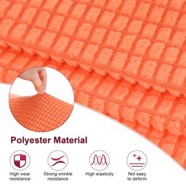 M METERXITY Couch Arm Covers, for 17.71 to 20" Length Stretch Sofa Armrest Covers Anti-Slip Armchair Slipcovers for Chairs/Couch/Recliner, Washable Furniture Armrest Protector[Orange]