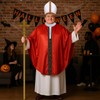 Halloween Plus Size Pope Costume Set for Men, Red and