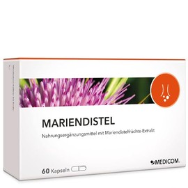 Medicom - Milk Thistle Capsules 170 mg, High-Quality Extract with 80% Silymarin, Support for Liver and Core of the Body, Protection Against Oxidative Stress, Vegan - 60 Capsules