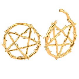 DOEARKO Ear Weights Ear Flesh Tunne Ear Weights Hangers Stainless Steel Ear Piercing Stretched Jewellery for Men and Women, Stainless Steel, Stainless Steel