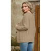 GRECERELLE Women's Knitted Cardigan, Women's V-Neck Button Placket, Open Front