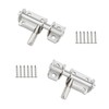 LOYELEY 2PCS Round Bar Latch Stainless Steel Sliding Latch Lock