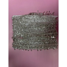 Unbranded 1.5 Inch Wide Rhinestone Trim, Sold per yard