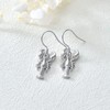Sterling Silver Lobster Earrings Dangle Created Blue Opal Earrings Jewelry