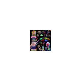 Pack de 100 Pulseras Neón Fosforescentes para Fiestas y Eventos