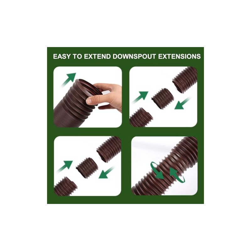 Mini Connector for Gutter Downspout Extensions, Extra Connector to Expend