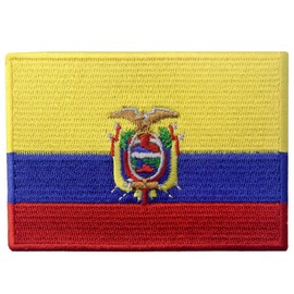Ecuador Flag Embroidered Emblem Ecuadorian Iron On Sew On National Patch