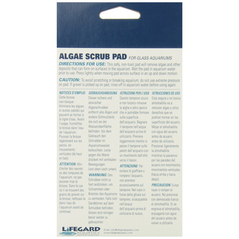 Lifegard Aquatics 4-Inch by 6-Inch Blue Algae Pad,Black