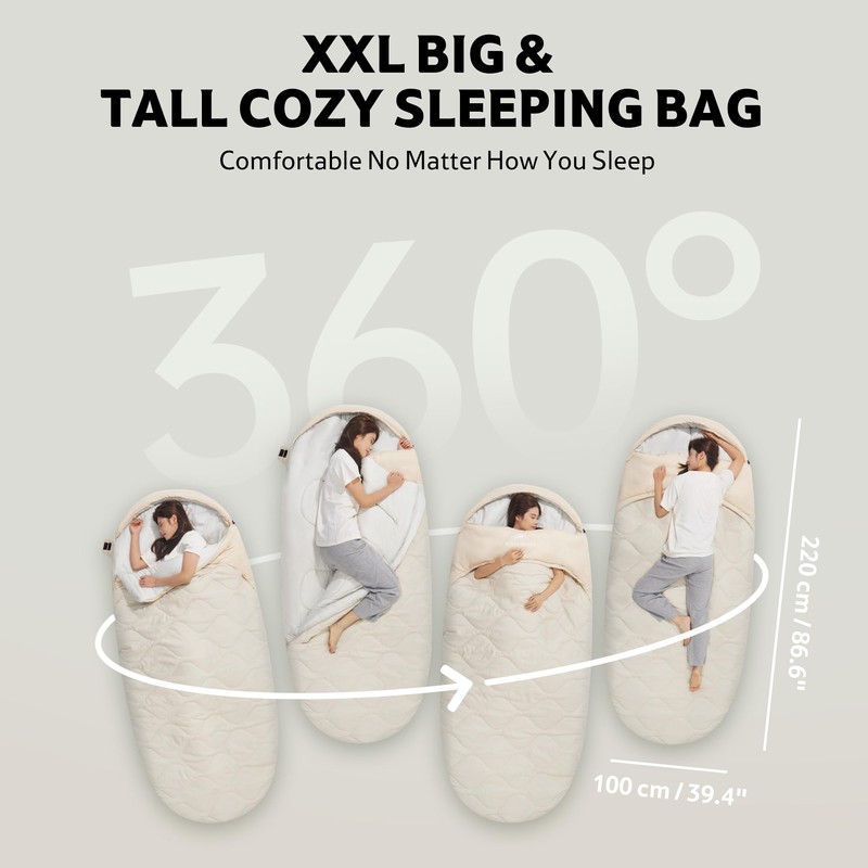 Naturehike Sleeping Bags for Adults, PS100 Brown
