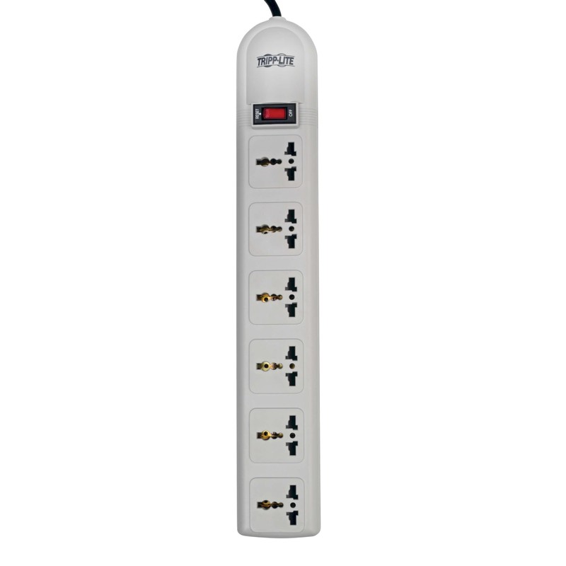 Tripp Lite International 6-Outlet Universal Surge Protector Power Strip, British