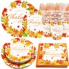 Decodinli Thanksgiving Paper Plates and Napkins Sets Thanksgiving Decorations Party