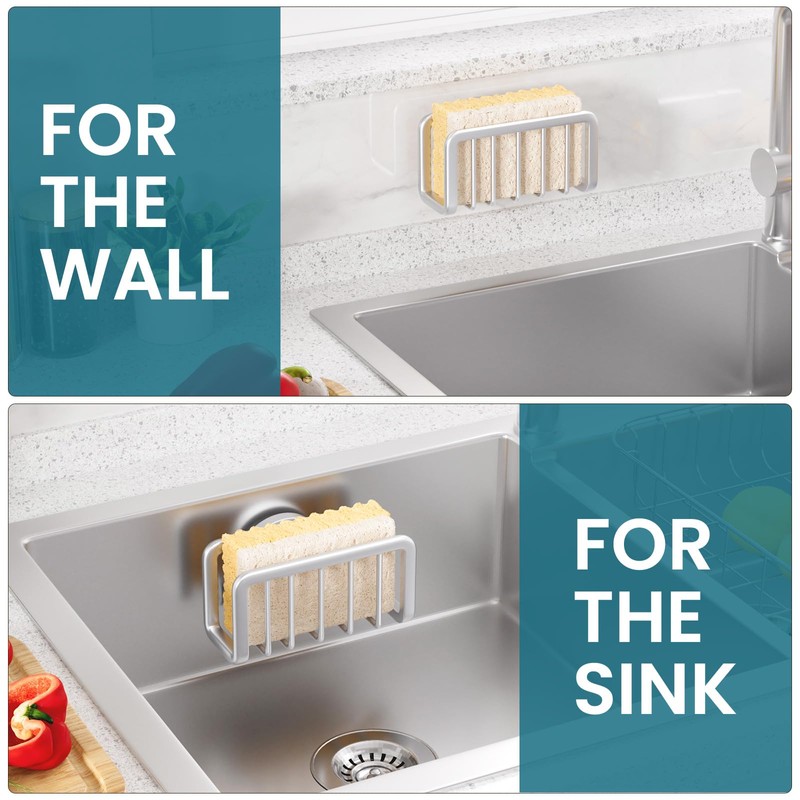 TAILI Sponge Holder for Kitchen Sink with Strong Suction Cup,