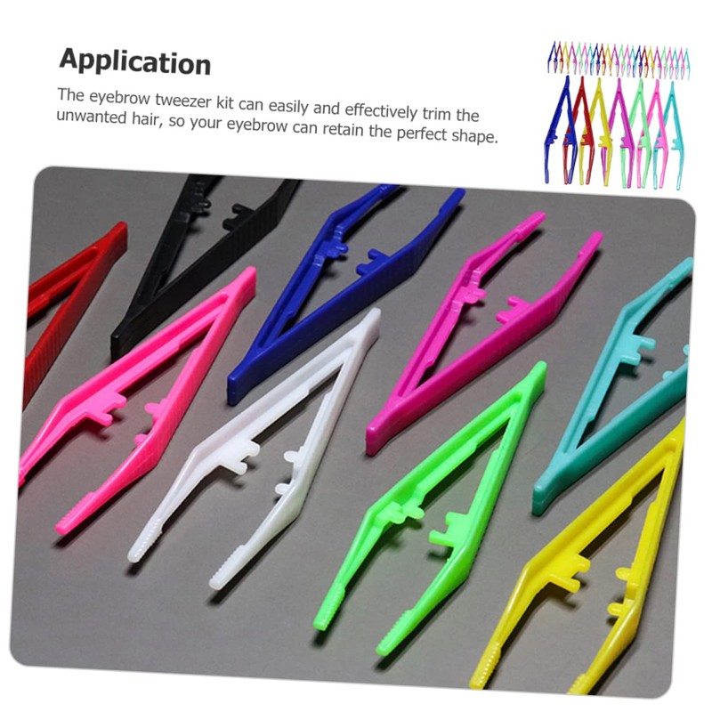 TOVINANNA 60pcs Eyebrow Tweezers Grooming Clips for Precise Trimming and