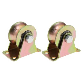 ECSiNG 2PCS U-Groove Wheel 45# Steel Sliding Gate Wheel Heavy Duty Rigid Caster for Entrance Door Sliding Fence Reverse Track Rolling Gate Load Capacity 270KG