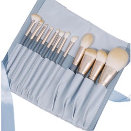 Makeup Brushes Set, Ultra Soft, Extremely Soft Brushes, 10Pcs Set for Makeup Lovers, PU-Leather Bag, Cluth, Makeup Brushes Holder