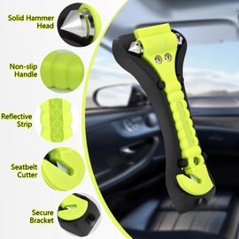 Car Window Breaker Tool, 2-in-1 Emergency Escape Tool with Window Breaker and Seat Belt Cutter