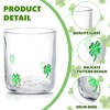 SiliFine 2 Pcs Shamrocks Icon Juice Glasses, 14oz Lucky Four