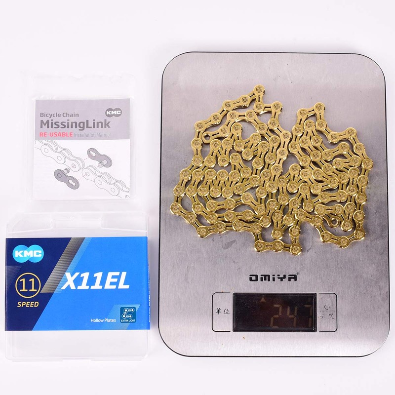 KMC X11EL Bike Chain Ti-N Gold, 118 Links