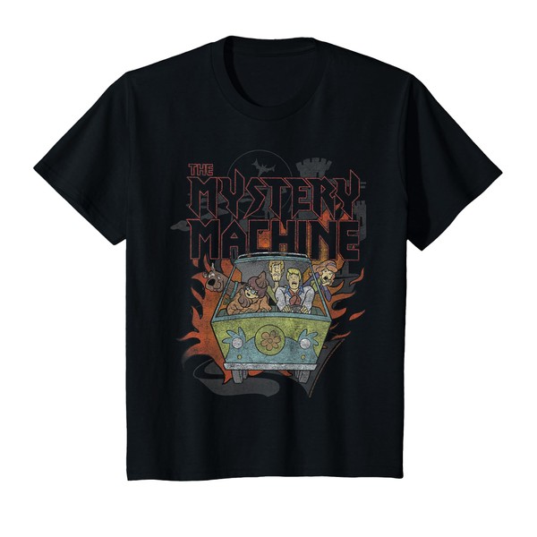 Kids Scooby-Doo The Mystery Machine Flame Portrait T-Shirt