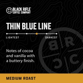 Black Rifle Coffee Company Medium Roast K Cups - Single Serve K Cups Coffee Pods - Kcup Pods Compatible with Keurig 1.0 & 2.0 - Made from Pure Arabica Beans (Thin Blue Line, 12 Count)