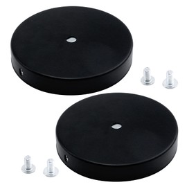 Antrader 2 Kits Black Ceiling Canopy Pendant Light Lamp Holder with Screws Modern Decorative, Industrial Rewind (Dia:120mm/ 4.72-inch )