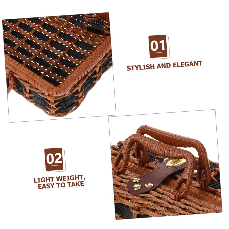 BESPORTBLE Portable Suitcase Box with Lid Stylish Storage Container for