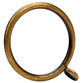 JushengXMX Metal Curtain Rings with Eyelet 1.49” Inner Diameter,Fits Up to 1 1/4-Inch Rod (Antique Bronze,72Pcs)