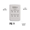 Clear Power CP (2 Pack): 6-outlet Wall-Tap w/ 3-Port USB-A