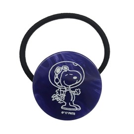 Peanuts SNAC1760R Hair Pony Snoopy Astro Notes Marble Navy