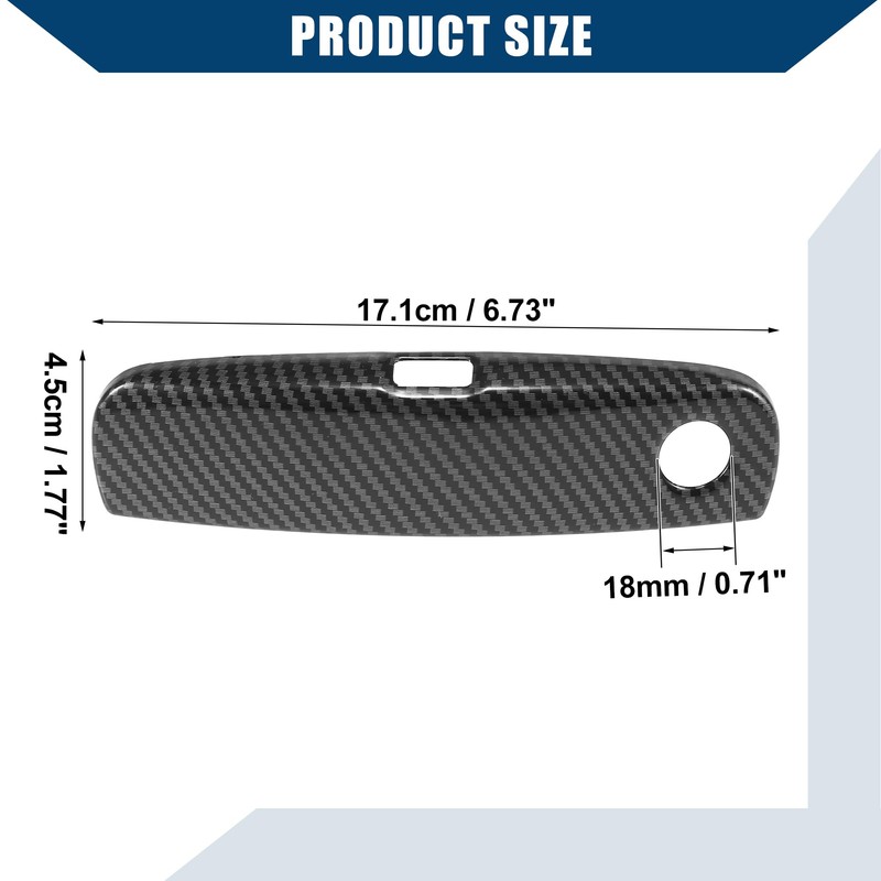 Hihaha Exterior Outside Door Handle Trim Cover Carbon Fiber Pattern