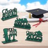 4 Pcs Green Graduation Desktop Decorations, Class of 2025 Graduate