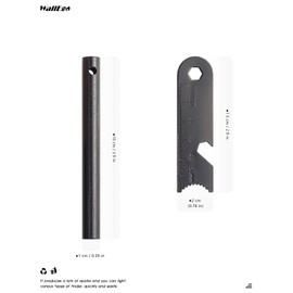 WallEgo Fire Steel with Flint Outdoor Survival Tool Set, Eternal Match, Fire Stick, Magnesium Fire Starter with Emergency Whistle, Fire Starter for Adventure, Camping, Hiking