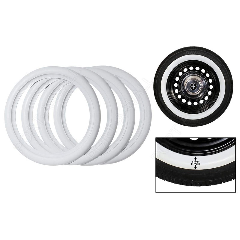 White Wall Portawall Sidewall Topper 14" X2" Wide Tire Insert