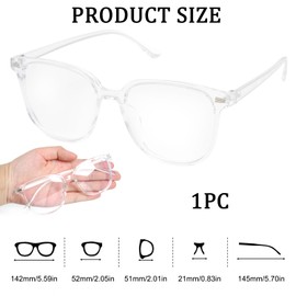 Sangcca Blue Light Filter Glasses, Computer Glasses, Gaming Protective Glasses, Glasses Frame, Blue Light Glasses, UV Blue Blocked, Super Light Reduction of Eye Strain, Transparent, transparent