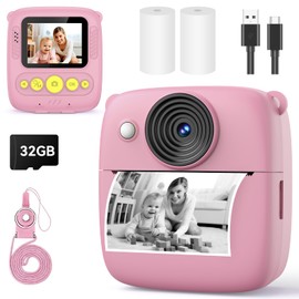 RADEKLY RADEKLY Instant Print Camera for Kids, 1080P HD Kids Digital Cameras Instant Print Photos with 32GB SD Card, Christmas Birthday Gifts for 3 4 5 6 7 8 9 10 11 12 Year Old Girls Boys