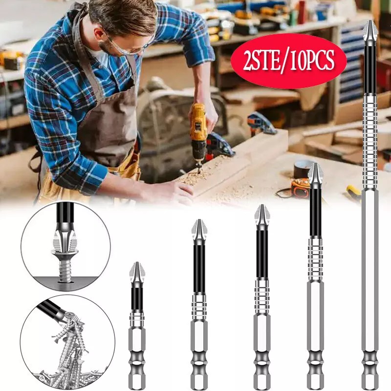 Unbranded 2SET High-Magnetic Screwdriver Drill Bit,Strong Magnetic Durability Drill Bit