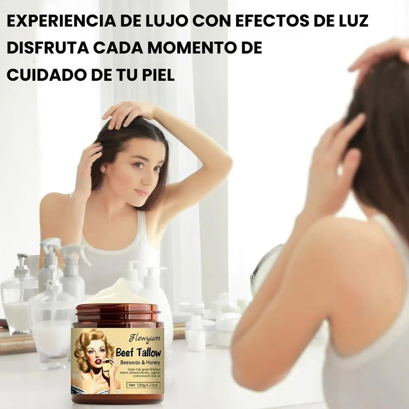 Crema De Sebo De Res Con Balsamode Miel Bálsamo 3pzs