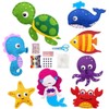8 Pcs Children Felt Sewing Kit Ocean Animals DIY Art