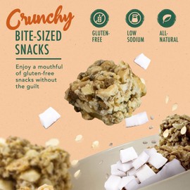 Melissa's Clean Snax® With Chia and Flaxseed, Gluten-free Packaged Snacks, All Natural, Not Artificial Flavors Added, Low Sodium Healthy Crispy Snacks, Size 5 Pack, Coconut