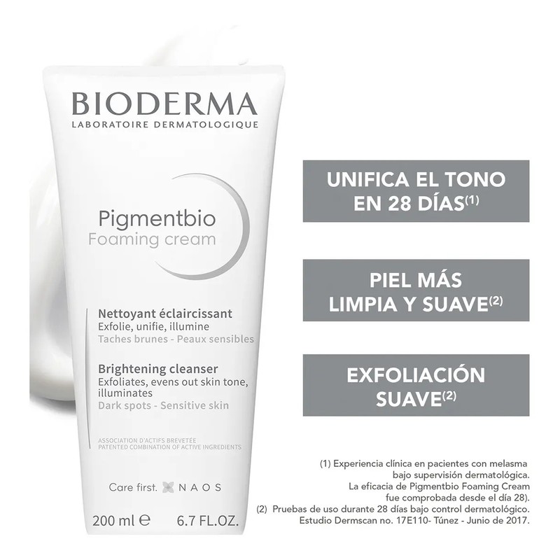 Bioderma Pigmentbio Foaming Cream Limpiador Exfoliante 200ml