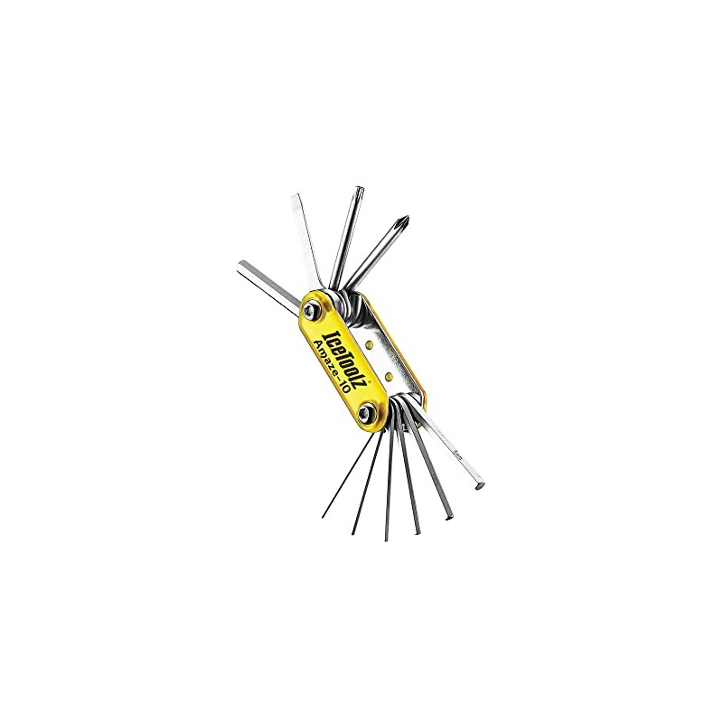 IceToolz Amaze Unisex Adult Multi Tool 10-Piece Set, Yellow, 1.5/2/2.5/3/4/5/6/8