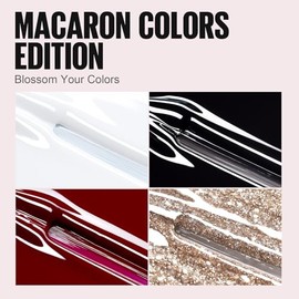 TOMICCA Gel UV Nagellack Rot Wei√ü Schwarz Set, 4 Farben Gold Silber Glitter UV/LED Gel Nail Polis Nicht Giftig und Langlebig, Weihnachts Set f√ºr Nagelstudio Design und DIY zu Hause, 8ml