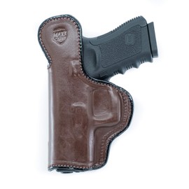 Maxx Carry IWB Leather Gun Holster for Sig Sauer P365 Nitron Micro Compact 9mm, P365 SAS, P938, Brown, Right Hand Draw